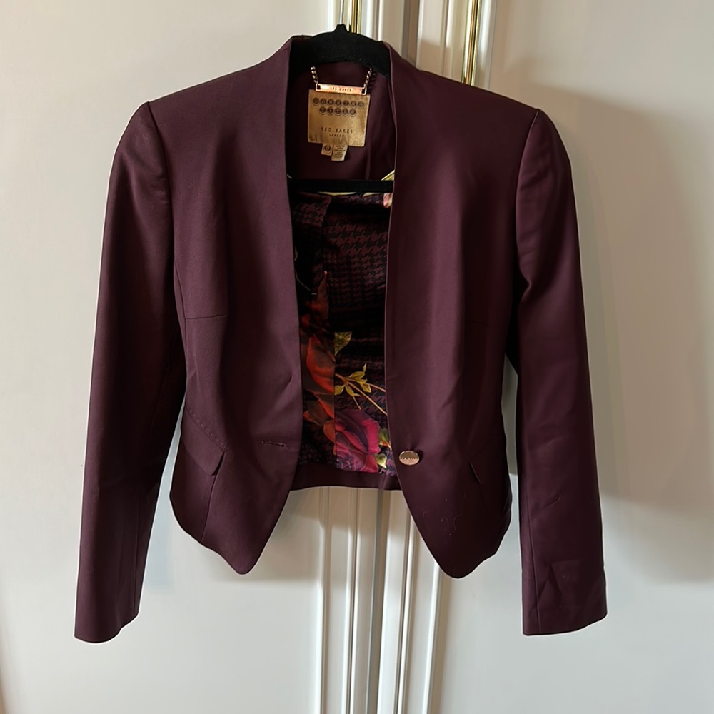 Ted baker maroon suit
